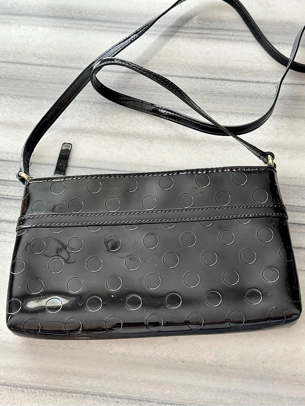Kate Spade Camellia Street Amy Leather Crossbody Purse - Black - Picture 2 of 9